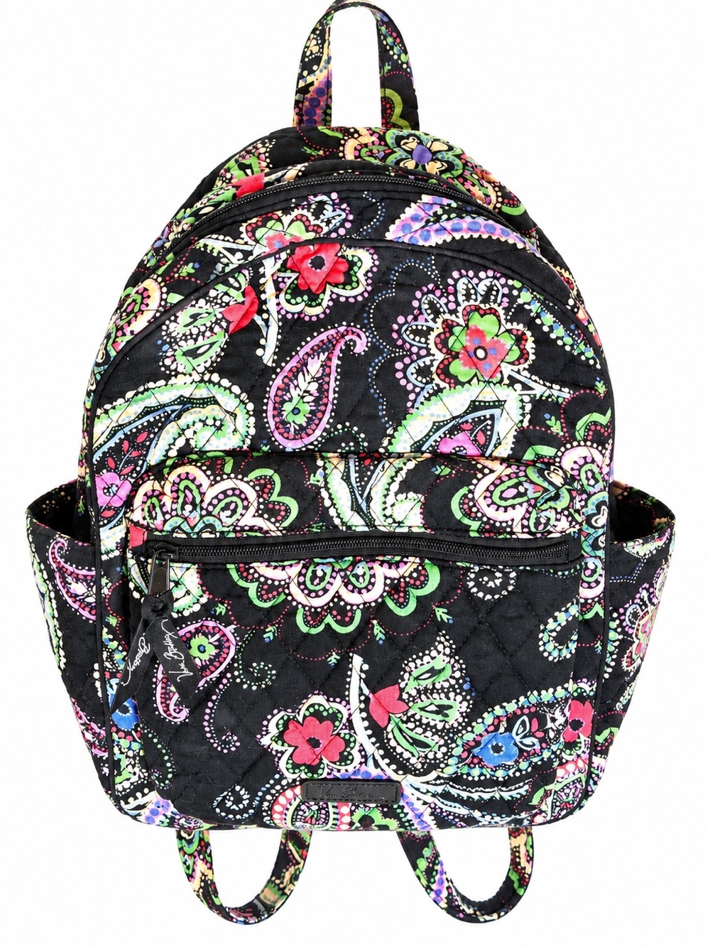 Vera Bradley Multicolor Paisley Quilted Backpack Multiple Pockets